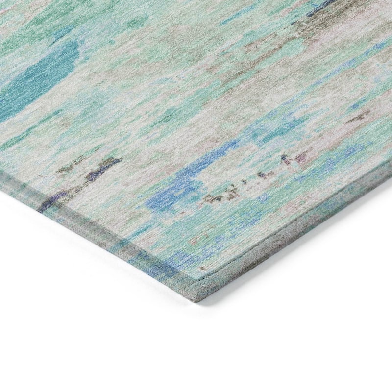 HomeRoots Abstract Transitional Rectangle Outdoor Rug