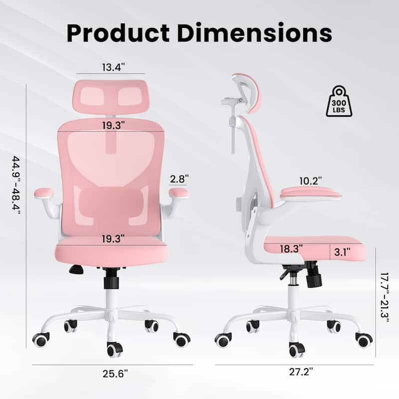 Ergonomic Office Chair With Headrest,High Back Computer Chair With Armrests And Adjustable Lumbar Support