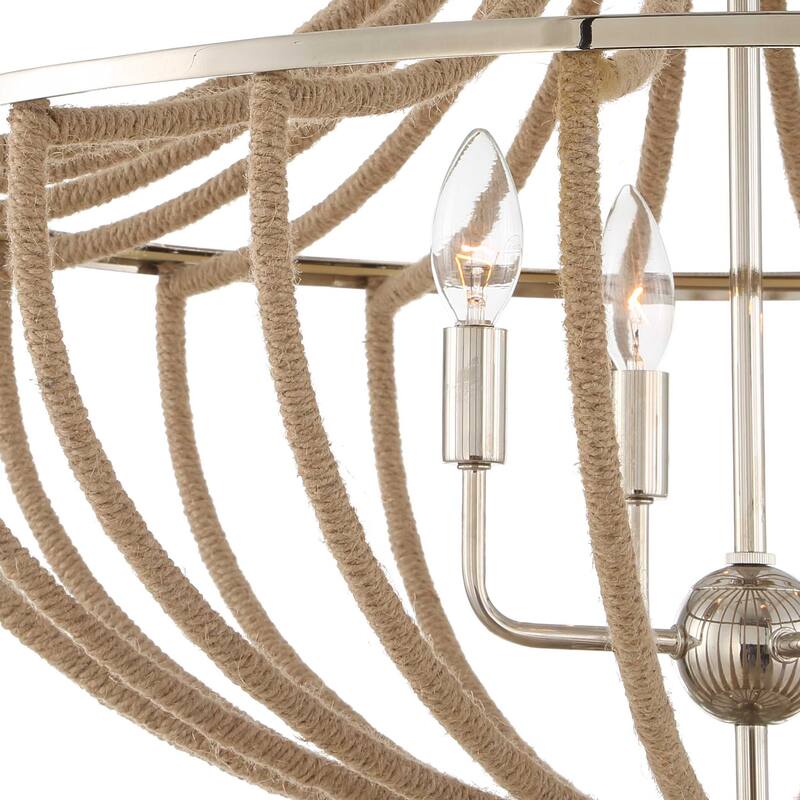 Uttermost Lovelock 4 Light Rope Empire Chandelier - 27.5"W x 27.5"D x 24.25"H
