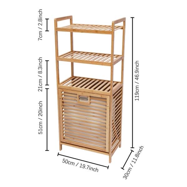 Bamboo Laundry Hamper Stand Hamper 20*12*47inch On Sale