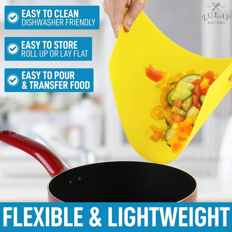 Zulay Kitchen Extra Thick Flexible Cutting Board Mats for Kitchen