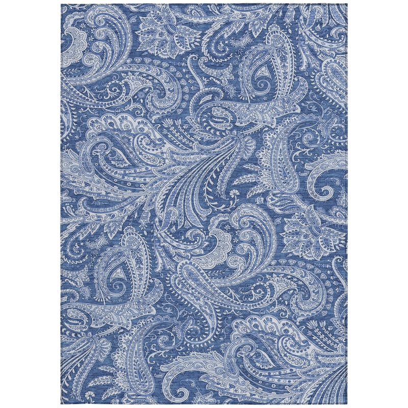 HomeRoots Paisley Transitional Rectangle Outdoor Rug