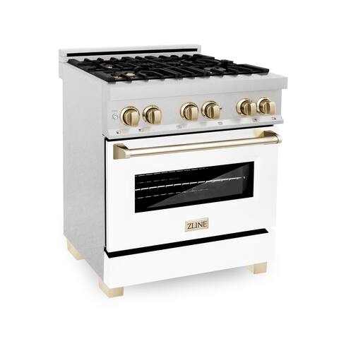 ZLINE 30" 4.0 cu. ft. Dual Fuel Range with Gas Stove and Electric Oven in Fingerprint Resistant Stainless Steel
