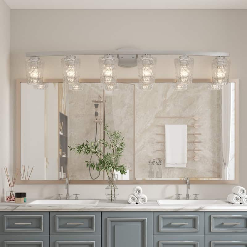 Amboise 6-light Modern Bathroom Vanity Light with Art Glass
