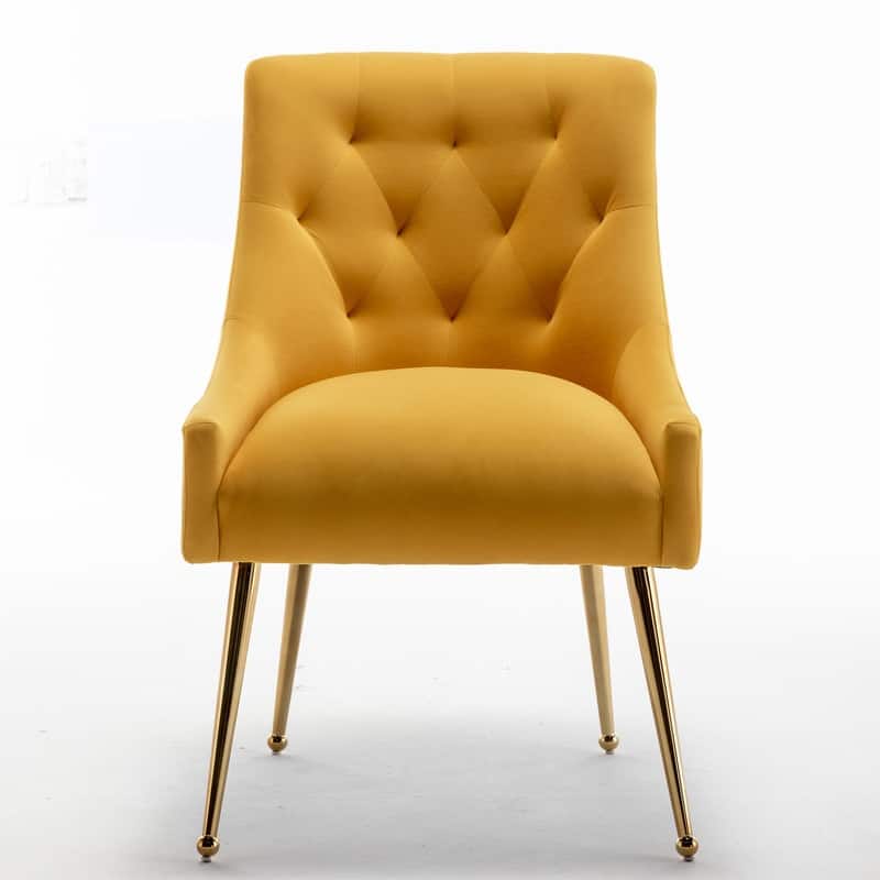 Modern Glam Velvet Dining Chair Set of 8 for Dining Room, Tufted Vanity Chair for Living Room (no table)