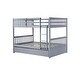preview thumbnail 6 of 28, Full Over Full Rubber Wood Bunk Bed with Twin Size Trundle
