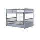 preview thumbnail 8 of 13, Rubber Wood 2 In 1 Full Over Full Bunk Bed with Twin Size Trundle,Convertible to 2 Full Size Beds