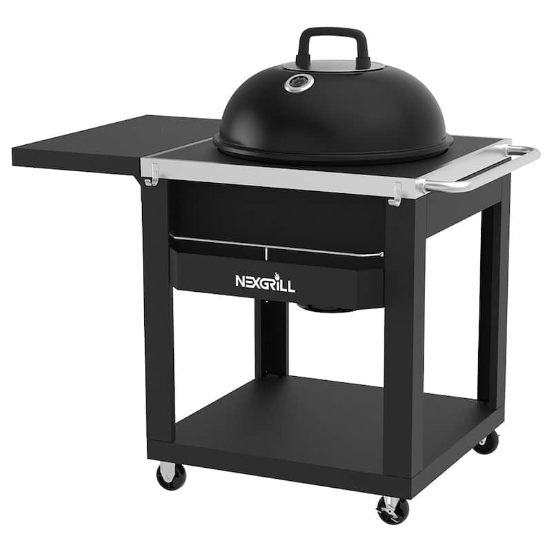 Nexgrill 22" Charcoal Kettle Grill Cart with Side Table