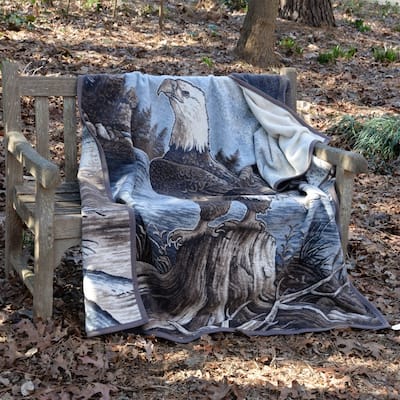 IBENA Sorrento Eagle Throw Blanket - Overstoc…