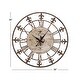 preview thumbnail 8 of 16, Metal 36-inch Fleur-de-lis Decorative Clock