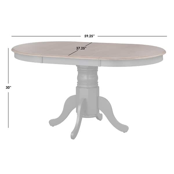 dimension image slide 2 of 3, Simple Living Carolina 5-piece Farmhouse Solid Wood Dining Set with Leaf