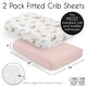 preview thumbnail 6 of 4, Sweet Jojo Designs Woodland Deer Floral Girl 2 Pack Fitted Crib Sheets Pink Boho Bohemian Watercolor Forest Animal Shabby Chic