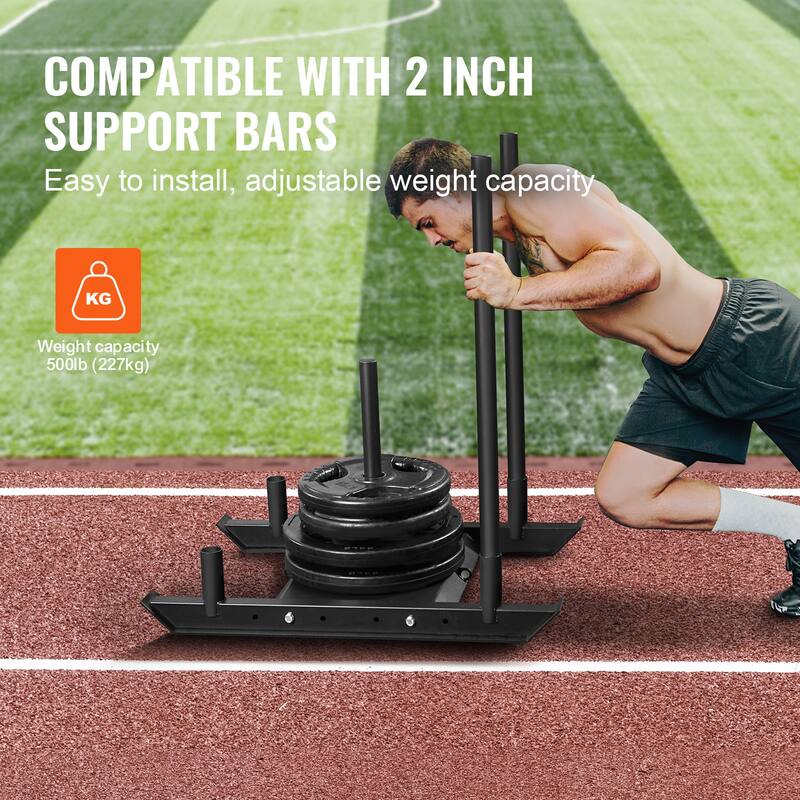 VEVOR Weight Training Pull Push Sled, Fitness Strength Speed Training Sled for Athletic Exercise and Speed Improvement