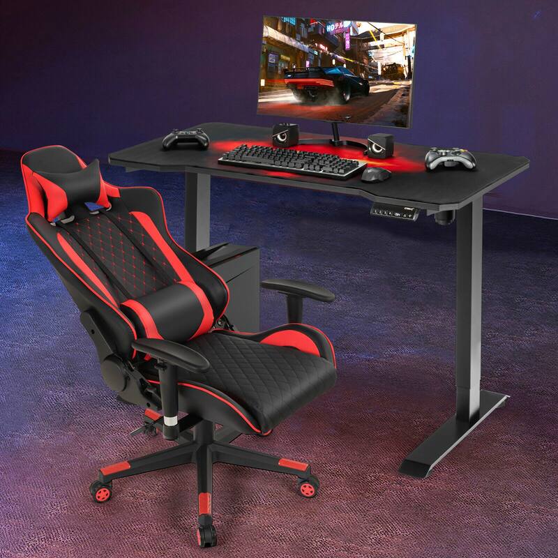 Gymax Electric Standing Gaming Desk Sit to Stand Height Adjustable