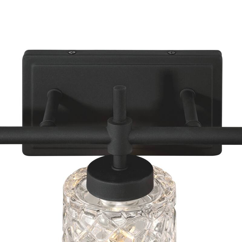 Acroma Dimmable Bathroom Vanity Light with Water Ripple Clear Shade