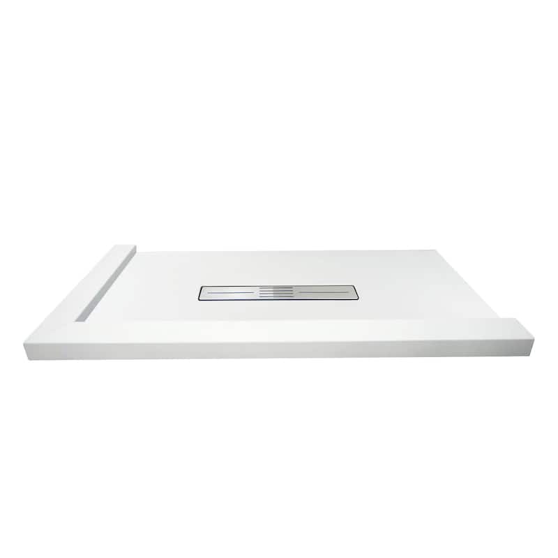 Transolid FZSDT6032C 59-1/8" x 32-1/2" Rectangular Shower Base with - White