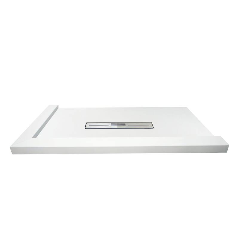 Transolid FZSDT7242C 70-7/8" x 425-1/2" Rectangular Shower Base with - White