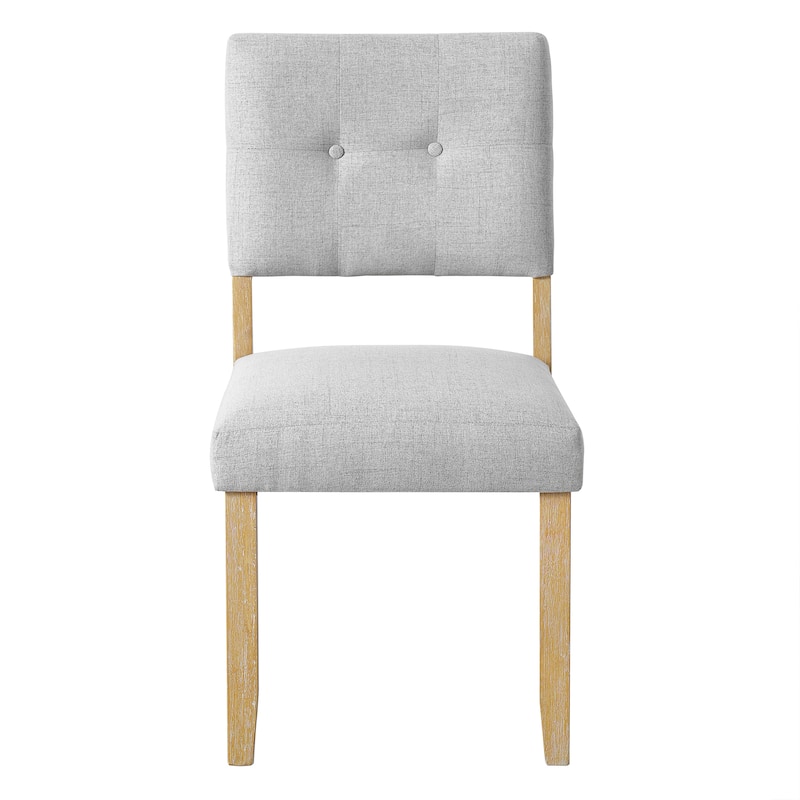 Wooden Dining Chairs Set Of 4, Modern Fabric Upholstered Kitchen Side Chairs,Solid Wood Legs And Padded Seat