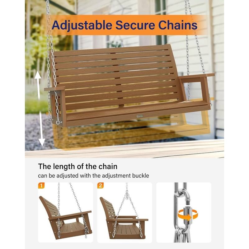WINSOON HIPS Porch Swing Outdoor Patio Hanging Chair