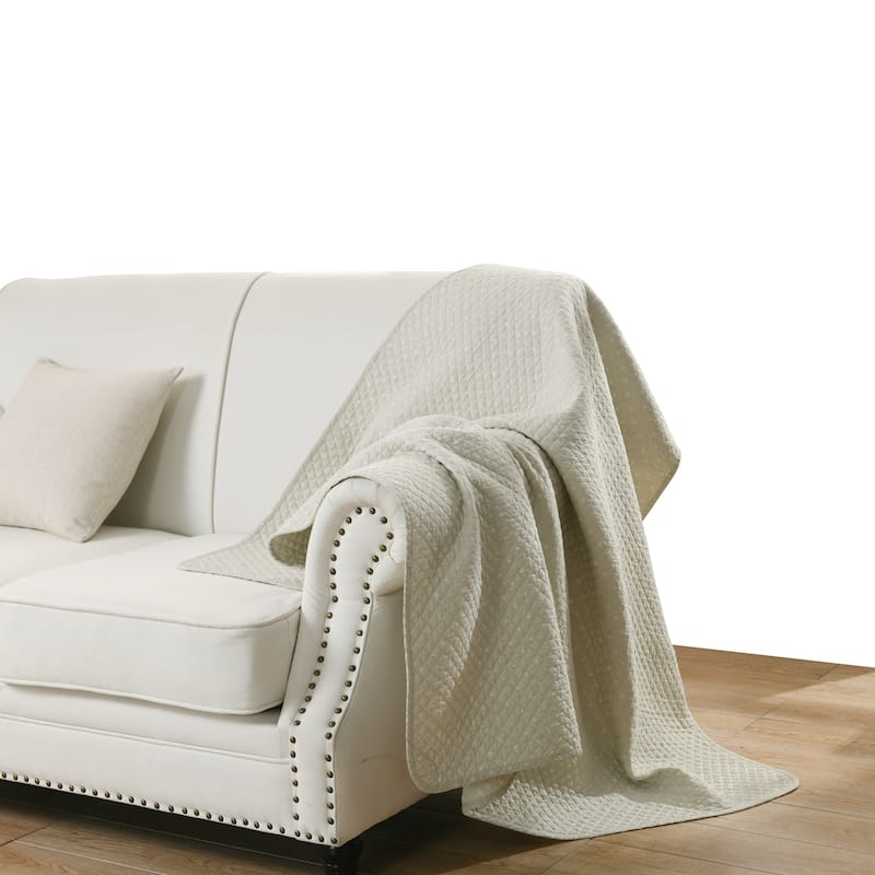Cotton Quilt Quilted Throw Decorative Throw Blanket 50 By 60 Inches