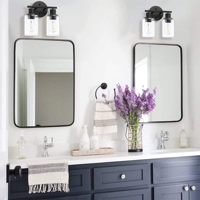 2-Lights Bathroom Wall Sconce