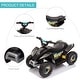 preview thumbnail 6 of 7, Electric Motorized Quad Battery Powered Vehicle with Forward/Reverse Switch for 18-36 Months Old Toddlers, Black