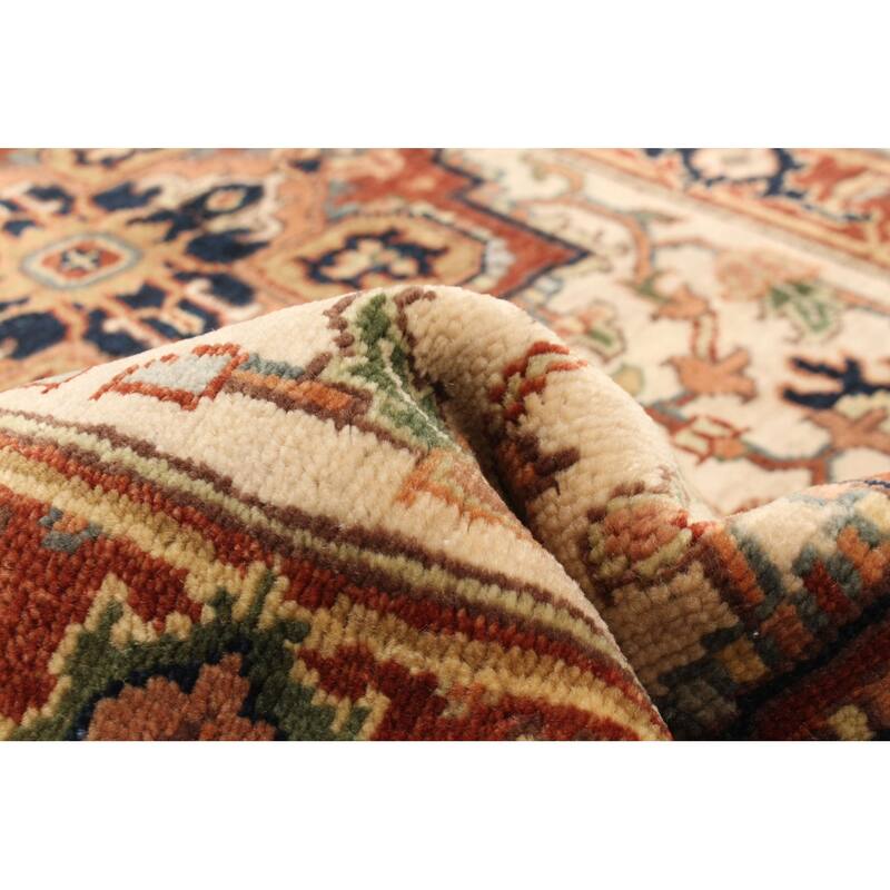 ECARPETGALLERY Hand-knotted Jules Sultane Cream Wool Rug - 2'6 x 11'9