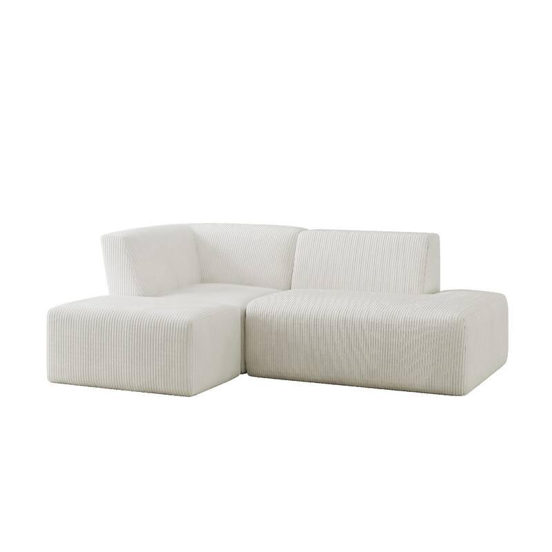 Oversized Corduroy Modular Sectional Fabric Sofa