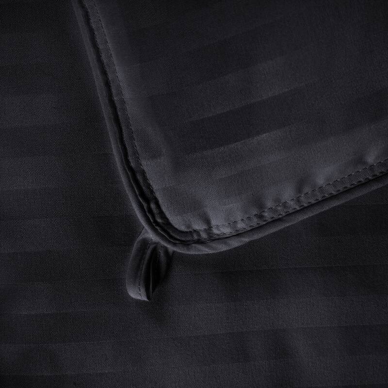 Superior 1 cm Striped Brushed Microfiber Reversible Down Alternative Comforter