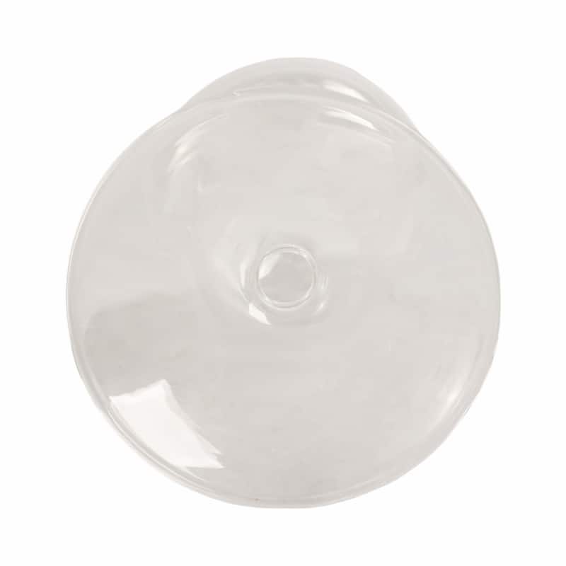 Modern Bubble Glass Candle Holder with Rounded Accent Base