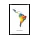 preview thumbnail 5 of 13, iCanvas "Latin America Map" by Michael Tompsett Framed Ebony - 26x18