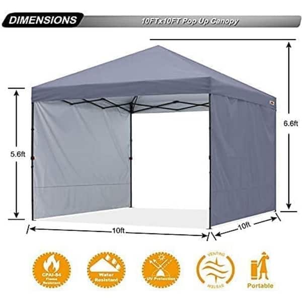 dimension image slide 12 of 26, ABCCANOPY Durable Easy Pop up Canopy Tent Outdoor canopy tent