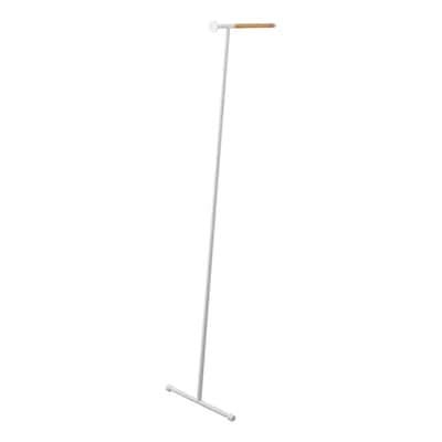 Yamazaki Home Leaning Clothes Hanger, Steel and Wood, Holds 12 lbs - L 18.5 x W 15.16 x H 63.78 inches