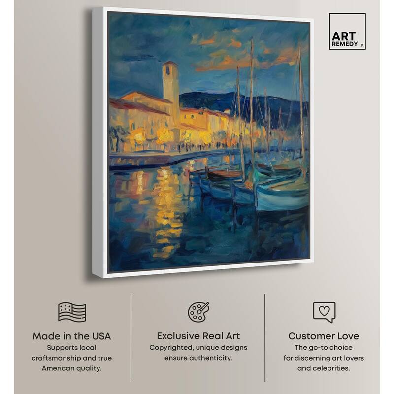 Harbor Lights Canvas by Art Remedy
