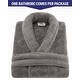 preview thumbnail 2 of 3, American Soft Linen Mens and Womens Robe Warm Fleece Unisex Bathrobe