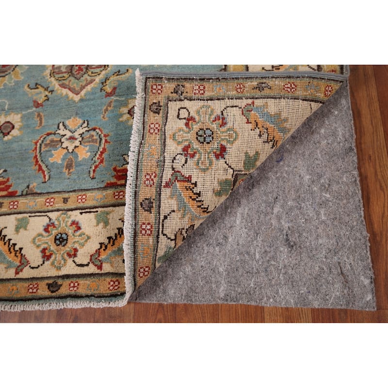 Light Blue Oushak Oriental Accent Rug Handmade Wool Carpet - 4'1" x 5'8"