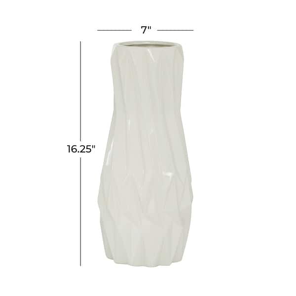 White Ceramic Geometric Vase - On Sale - Bed Bath & Beyond - 32153753