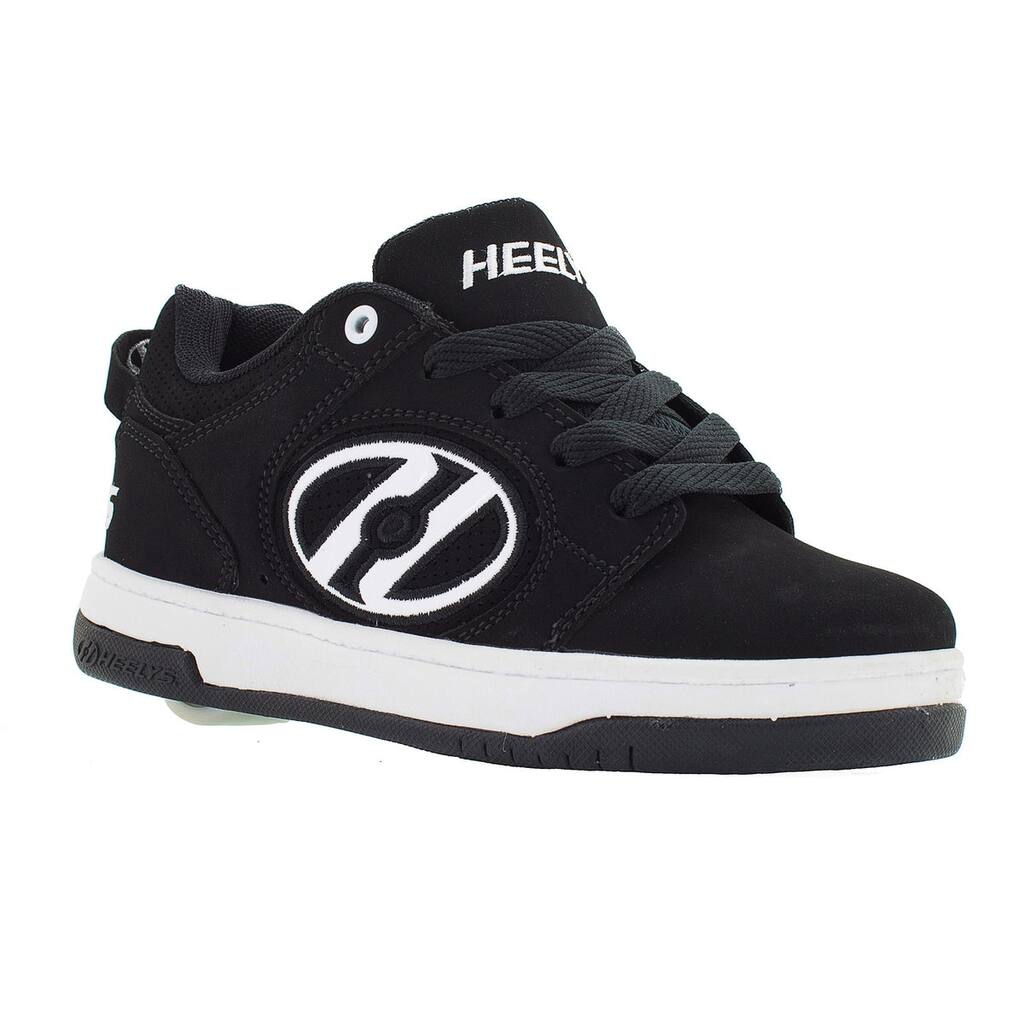 Heelys Kids Voyager Wheeled Shoe Black/White Synthetic Nubuck He100713h Size 1