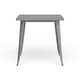 preview thumbnail 2 of 28, 31.5-inch Square Metal Indoor/Outdoor Cafe Table