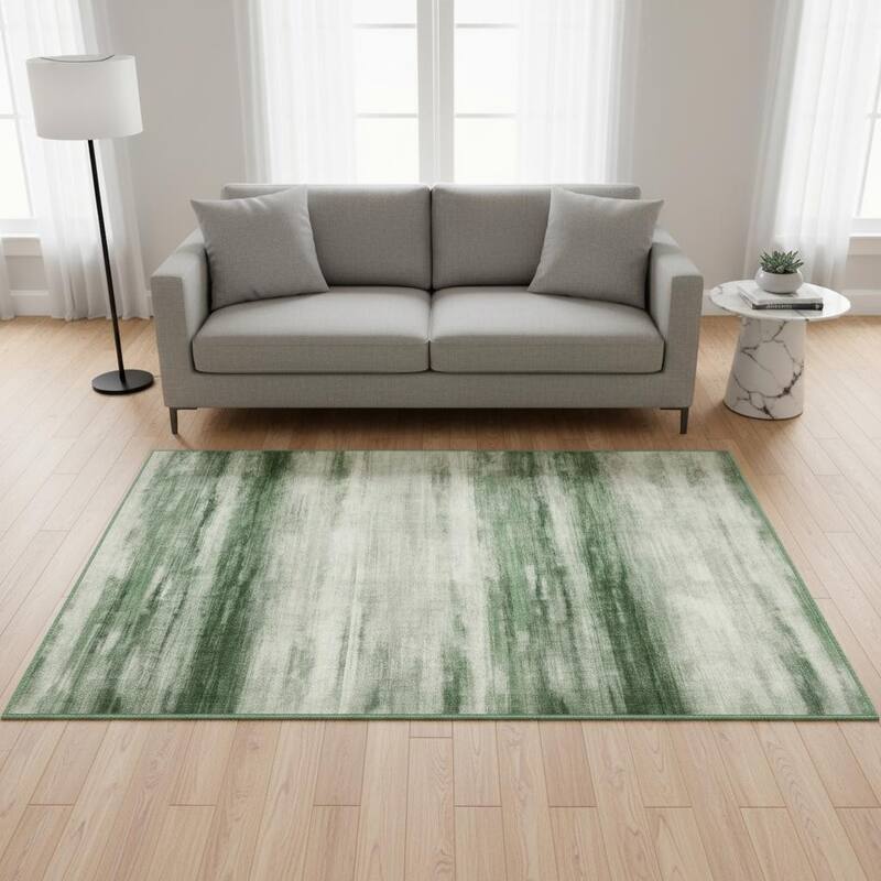 HomeRoots Abstract Modern Rectangle Area Rug - 5' X 7'