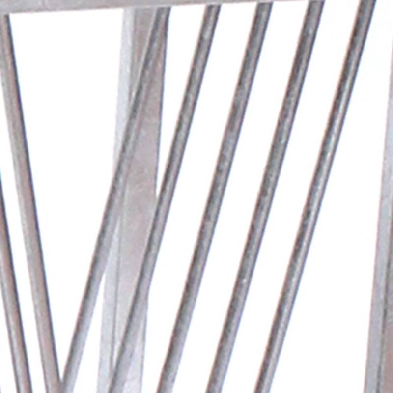 24" Silver Mirrored Glass And Iron End Table With Shelf - 24