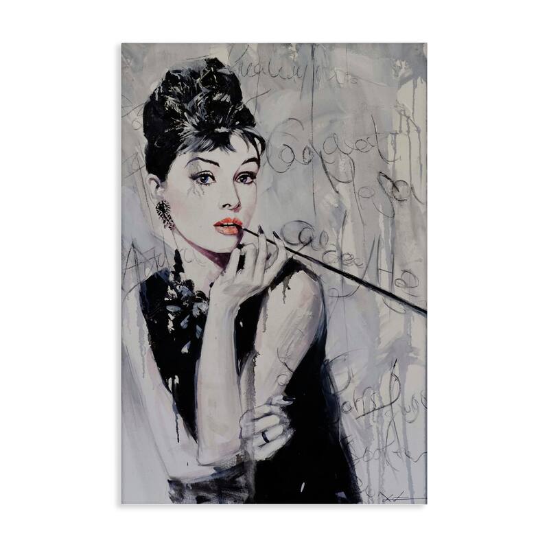 Stupell Bold & Classic Audrey Canvas Wall Art Design By Lucille Lee - 16 x 24