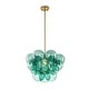 preview thumbnail 23 of 63, Glam Single-light Dining Room Glass Globe Bubble Chandelier - 17.7 in