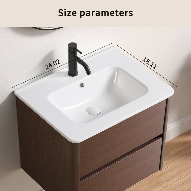 Ceramic Bathroom Sink with Modern Minimalist Design