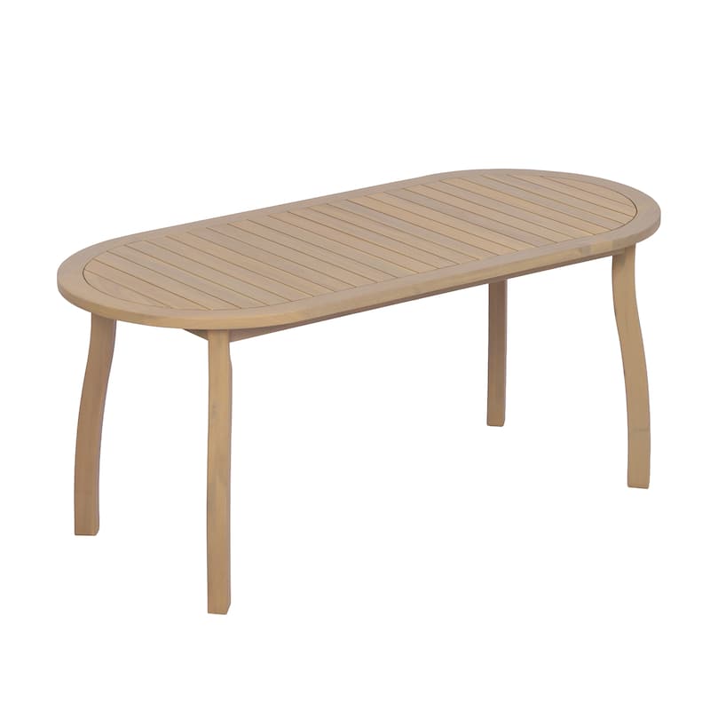 Christopher Knight Home - Cascade 70" Outdoor Acacia Wood Oval Dining Table, for 4-6 Person Seating