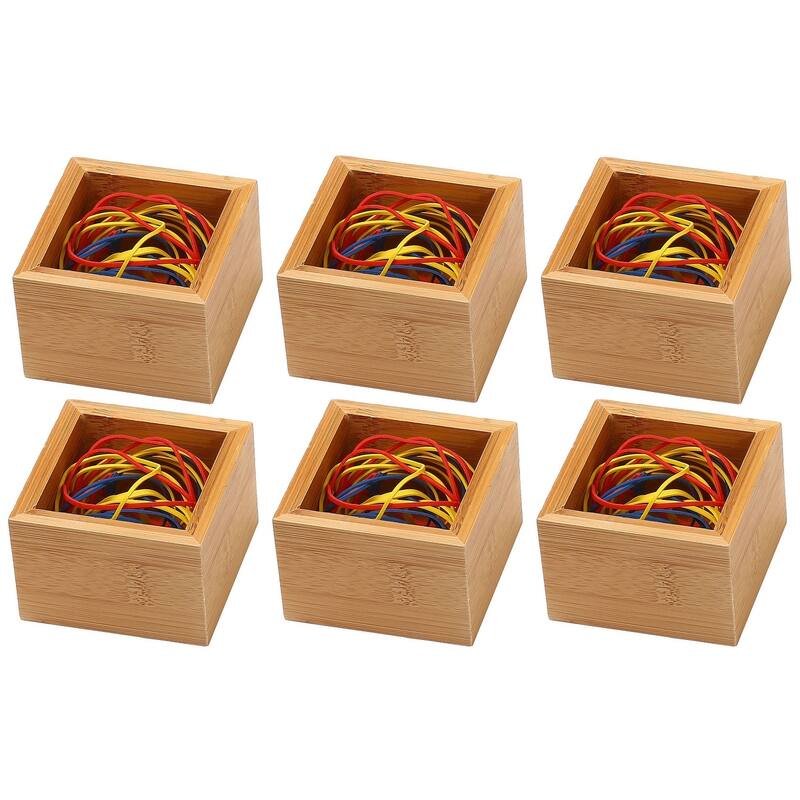 YBM Home Bamboo Kitchen Drawer Organizer Storage Box (Set of 6),