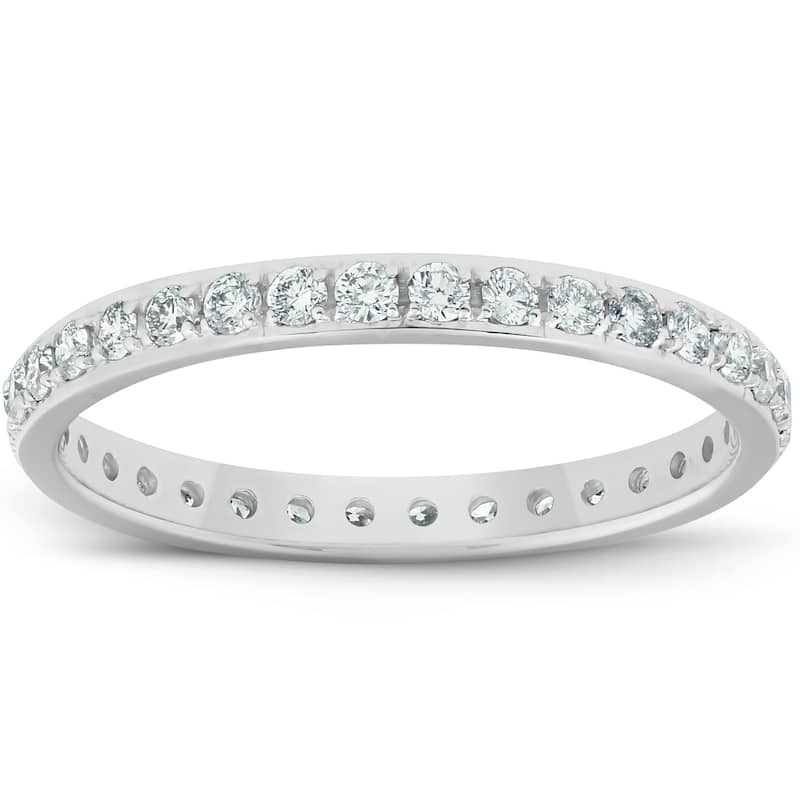 .50ct Diamond Wedding Ring Womens Eternity Band White Gold Lab Grown