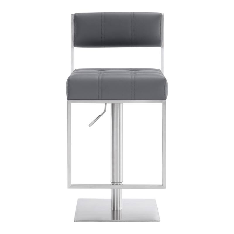 Michele Modern Upholstered Adjustable Height Swivel Barstool