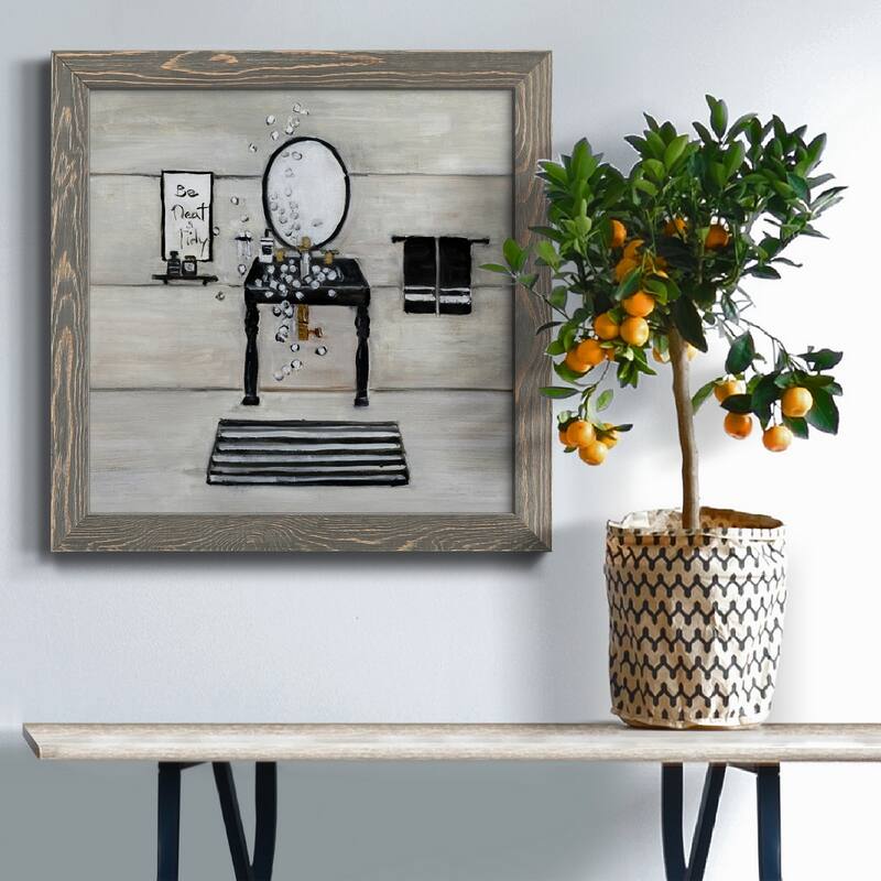 Neat and Tidy Bath-Premium Framed Canvas - Ready to Hang