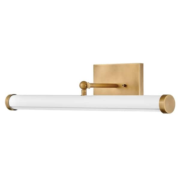 slide 2 of 8, Hinkley Lighting 31012 Regis 25" Wide LED Accent Wall Light Heritage Brass / Gloss White